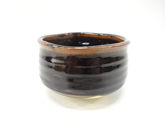 JAPANESE TEA CEREMONY / KOSETO GLAZE TEA BOWL CHAWAN / ARTISAN WORK